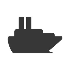Transportation concept represented by ship icon. Isolated and flat illustration