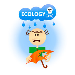 Bad ecology in flat style