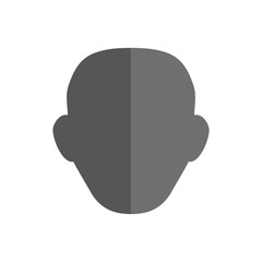 Male avatar concept represented by human head icon. Isolated and flat illustration