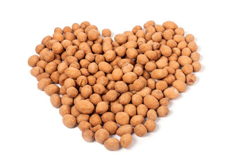 Peanut baked coconut milk heart shape