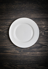 Empty white plate