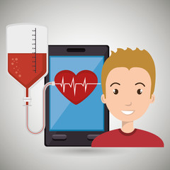 man cardiology screen tecnology