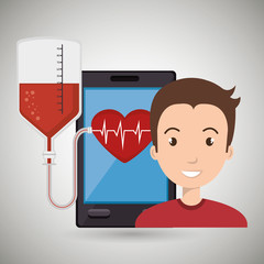 man cardiology screen tecnology