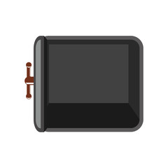 Money and Financial item concept represented by strongbox icon. Isolated and flat illustration