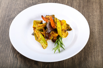 Baked vegetables