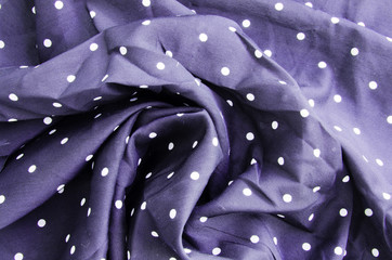 The fabric with polka dots