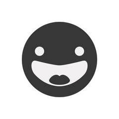 Fototapeta premium Postive concept represented by face icon. Isolated and flat illustration