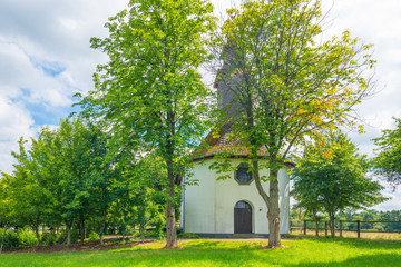 Tower of a church in summer