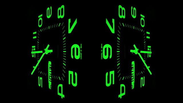stop motion of a vintage wall clock