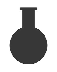 flat design test tube icon vector illustration