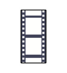 Cinema and Movie concept represented by film strip icon. Isolated and flat illustration