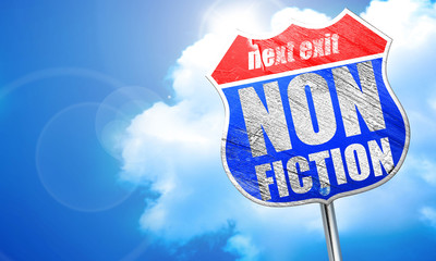 non fiction, 3D rendering, blue street sign