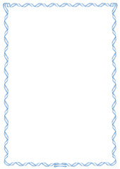 Frame of ribbon with the colors of the Argentina flag