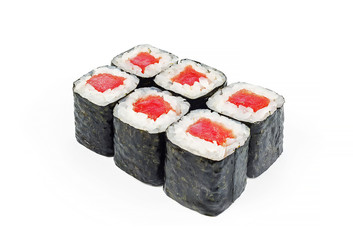 roll with red fish meat