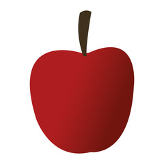 flat design red apple icon vector illustration