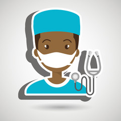 man nurse medical stethoscope