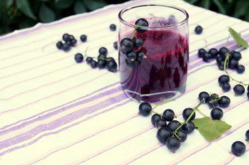 Healthy smoothie from berry of blackcurrant vitamin drink, summer desserts concept