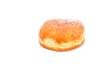 Donut with chocolate isolated on white