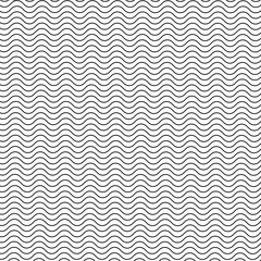 Black seamless wavy line pattern