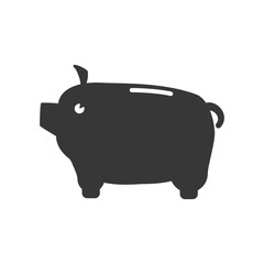 Money and Financial item concept represented by piggy icon. Isolated and flat illustration