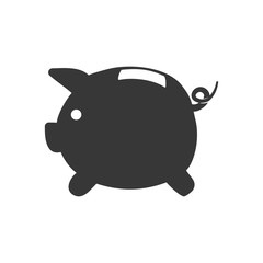 Money and Financial item concept represented by piggy icon. Isolated and flat illustration