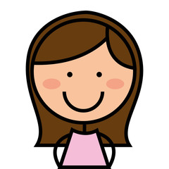 little girl smile icon