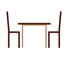 table chairs house icon