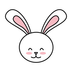 cute rabbit isolated icon design
