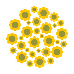 flower floral nature icon