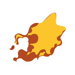 Fire concept represented by flame icon. Isolated and flat illustration