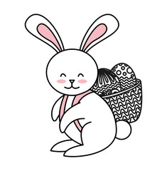 cute rabbit isolated icon design