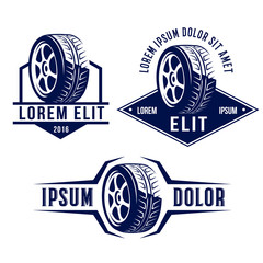 set of car related signs logos icons and symbols