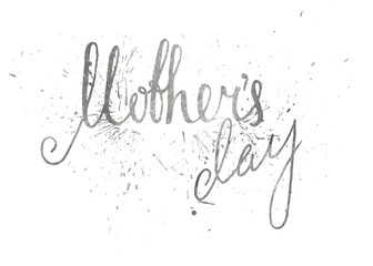 Silver textured Mothers day inscription