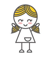 little girl drawing icon