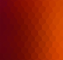 Brown background with hexagons. Mosaic backdrop of the elements