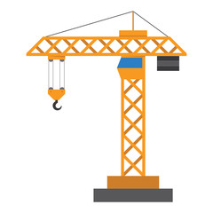 Construction crane in a flat style © StockVector