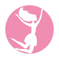 woman dancing silhouette icon
