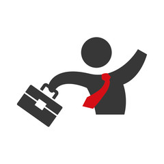 Male person concept represented by businessman icon. Isolated and flat illustration