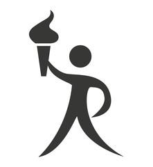 human figure silhouette sporter athlete icon