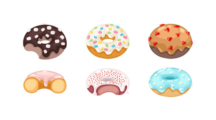 Donuts vector set.