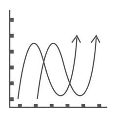 flat design graph chart icon vector illustration