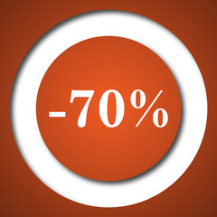 70 percent discount icon