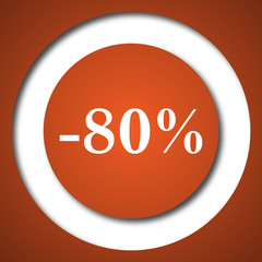 80 percent discount icon