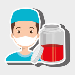 nurse crooss smartphone graphic vector illustration eps 10