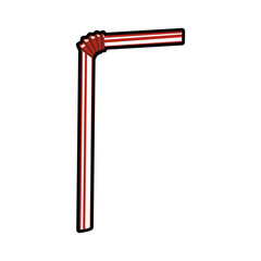 Drink concept represented by drinking straw icon. Isolated and flat illustration