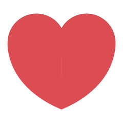 flat design heart cartoon icon vector illustration
