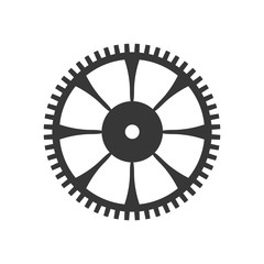 Obraz premium Machine part concept represented by gear icon. Isolated and flat illustration