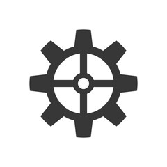 Machine part concept represented by gear icon. Isolated and flat illustration