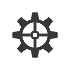 Machine part concept represented by gear icon. Isolated and flat illustration