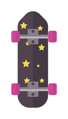 Skateboard icon extreme sport sign. Vector different board skateboard icons urban art silhouette. Street graphic deck skater skateboard icons active fun ride.